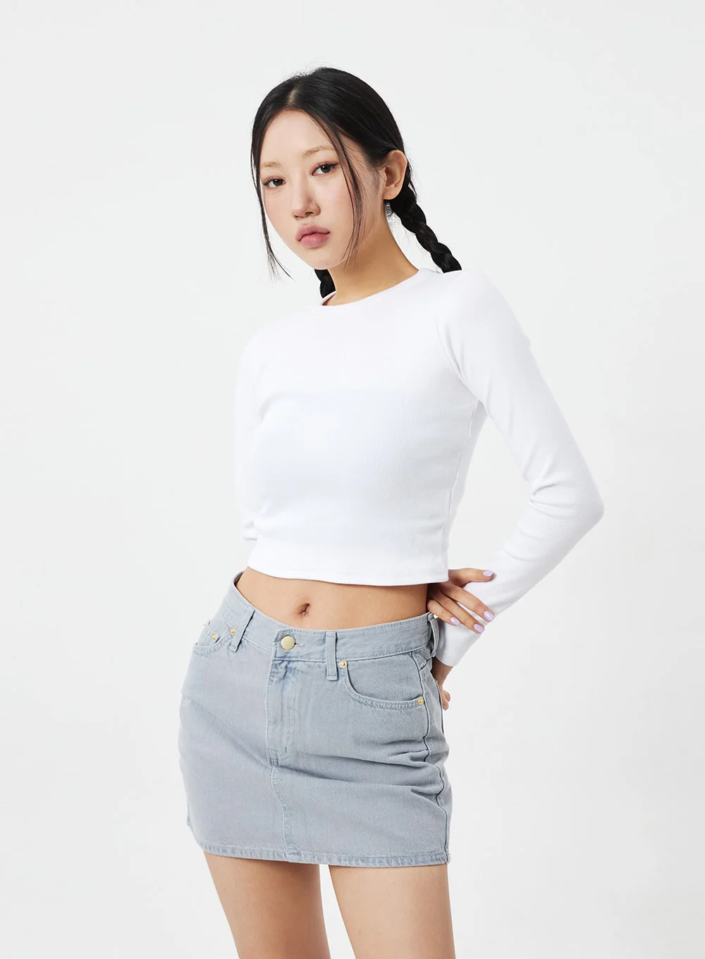 Long Sleeve Cropped Top CM324 - Image 5