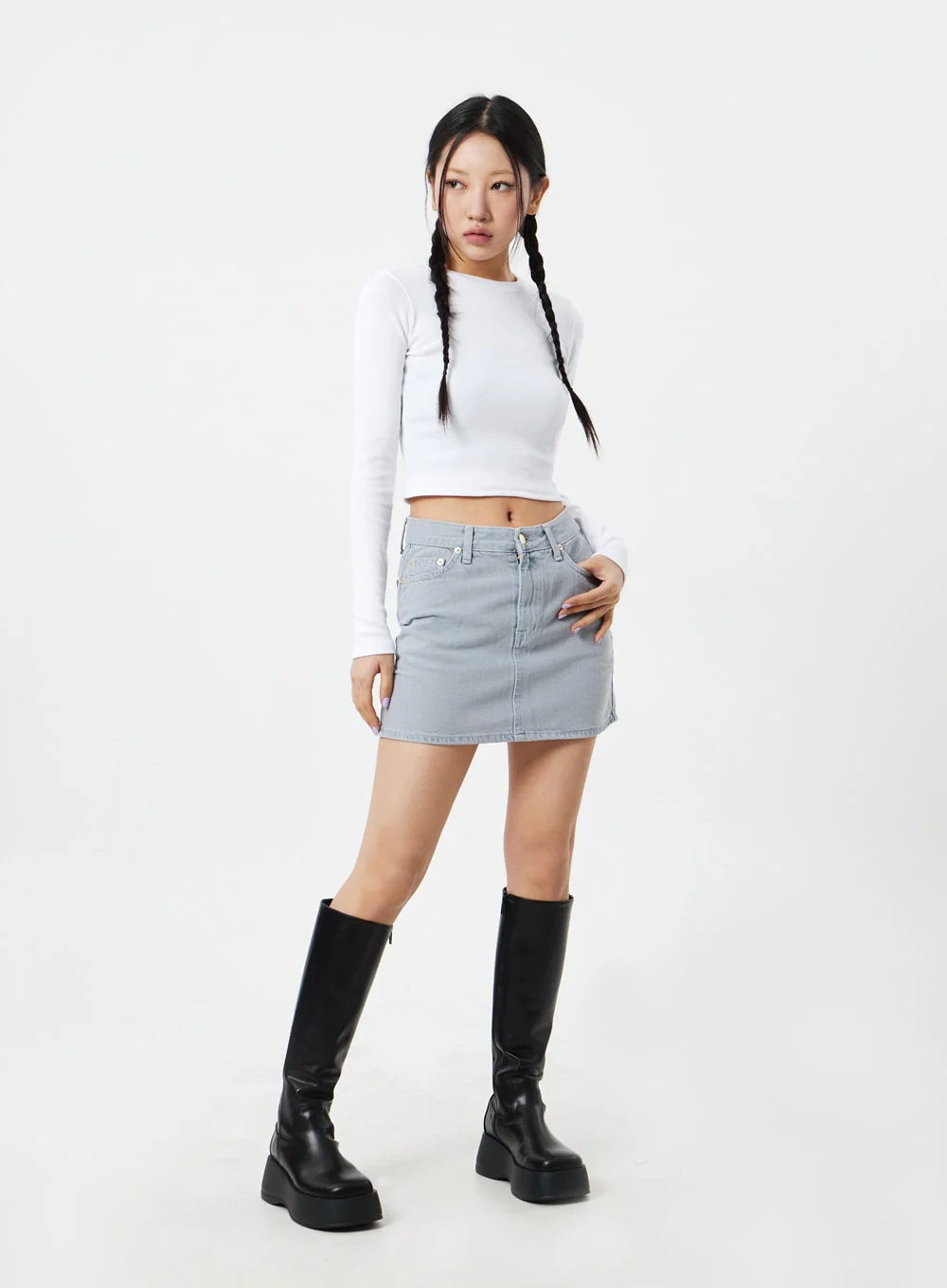 Long Sleeve Cropped Top CM324 - Image 8