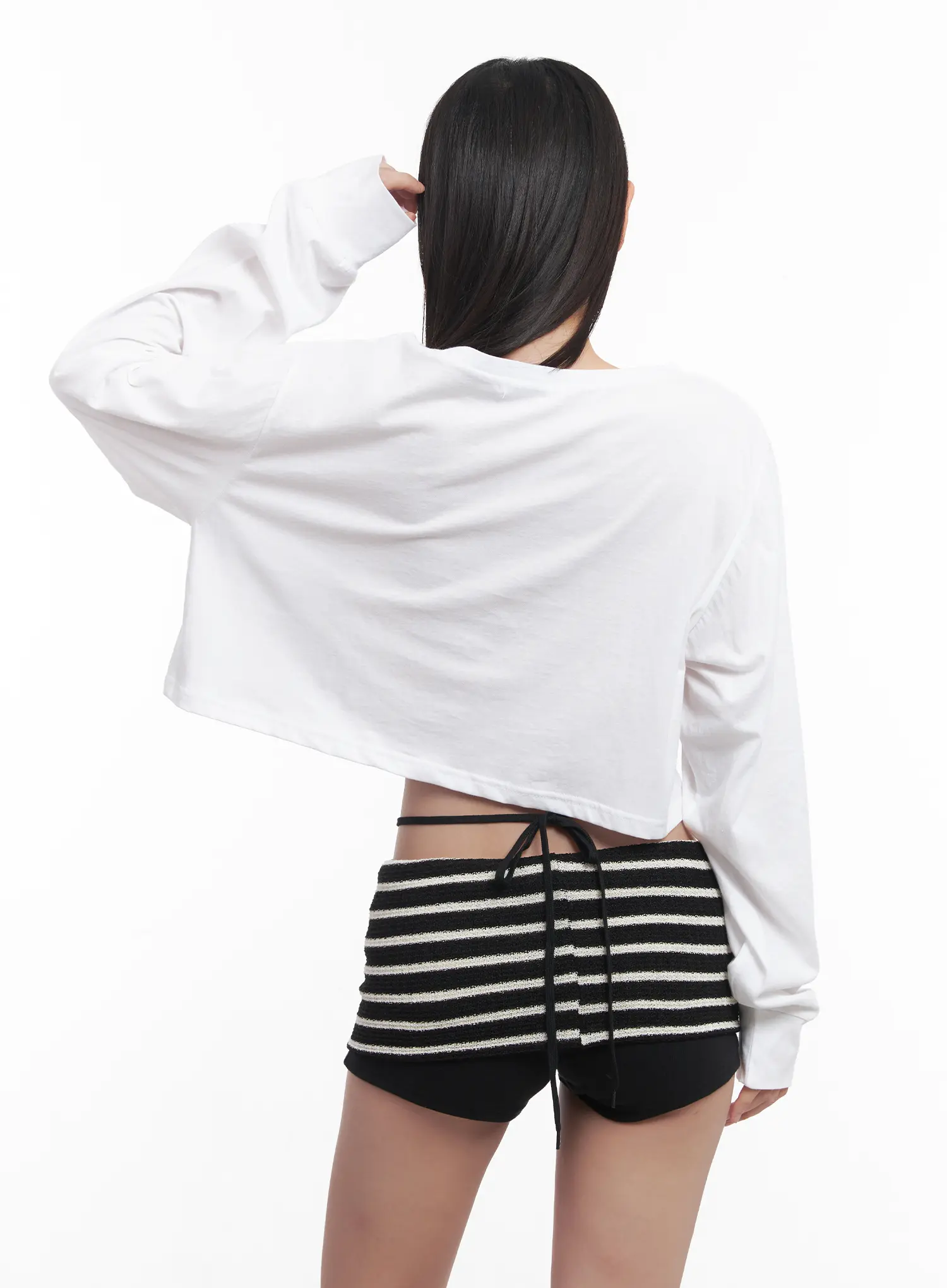 Long Sleeve Graphic Off-Shoulder Top CU516 - Image 9