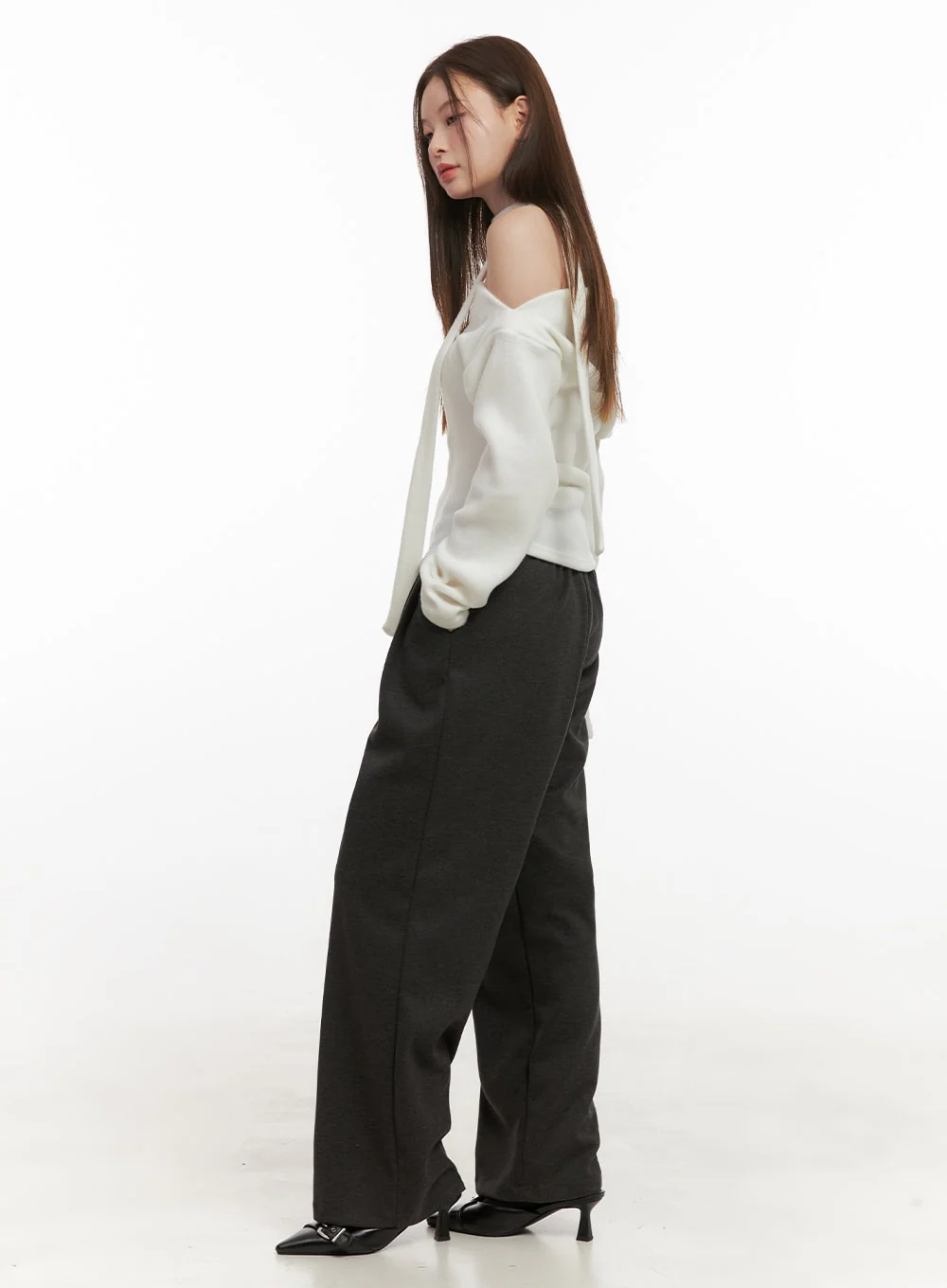 Long Sleeve Off Shoulder Blouse OD417 - Image 3