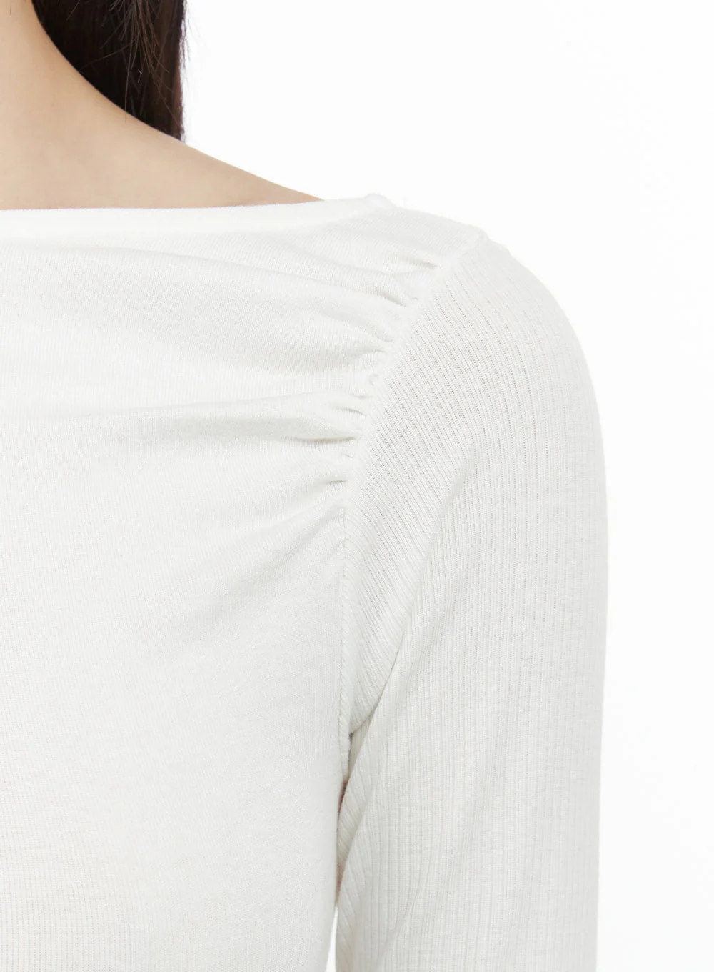 Long-Sleeve Slim Crop Top IO430 - Image 3