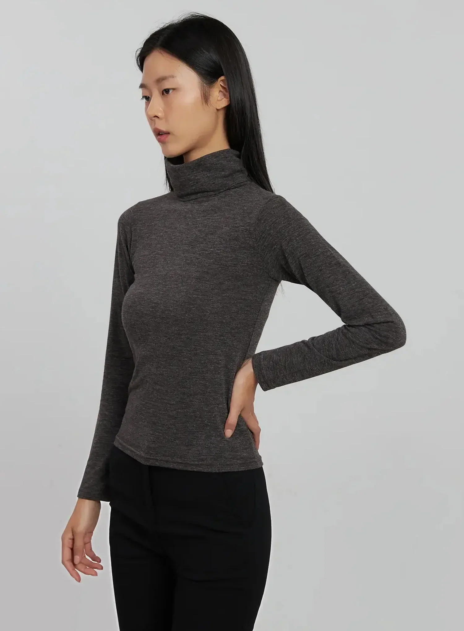 Long Sleeve Slim Turtleneck IJ509 - Image 9