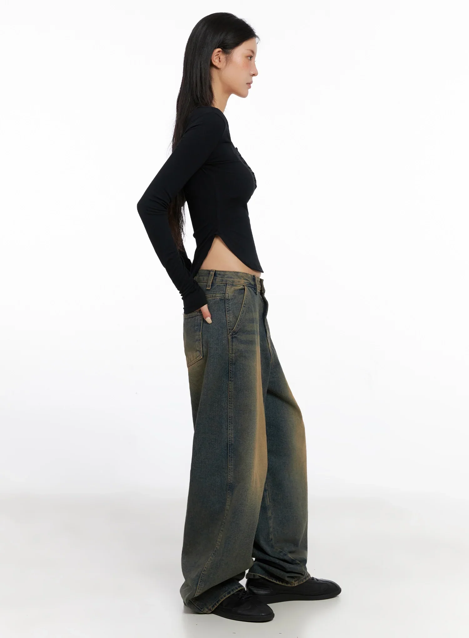Long Sleeve Square Neck Top IS508 - Image 9