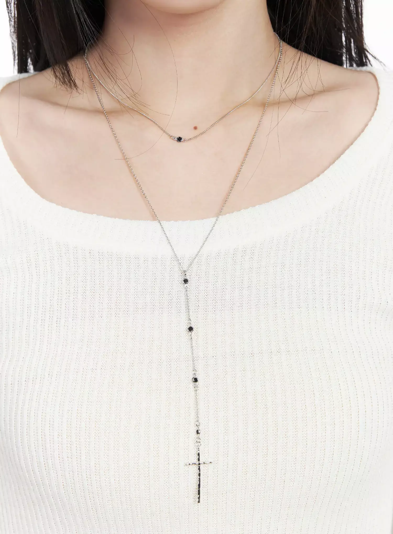 Long Vintage Cross Necklace Set IF502