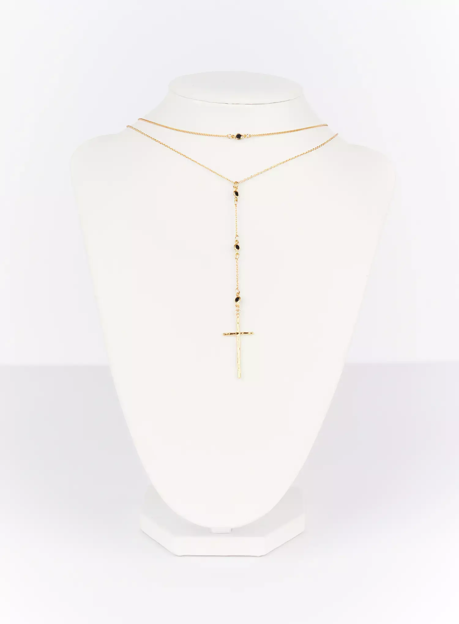 Long Vintage Cross Necklace Set IF502 - Image 14
