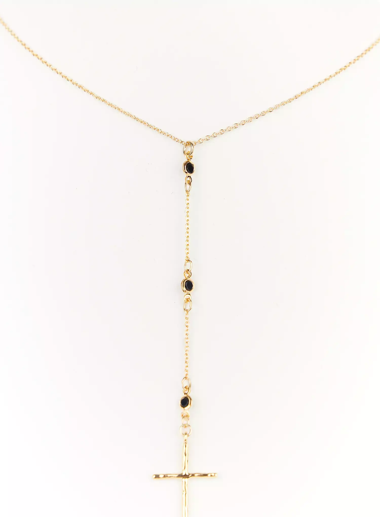 Long Vintage Cross Necklace Set IF502 - Image 17