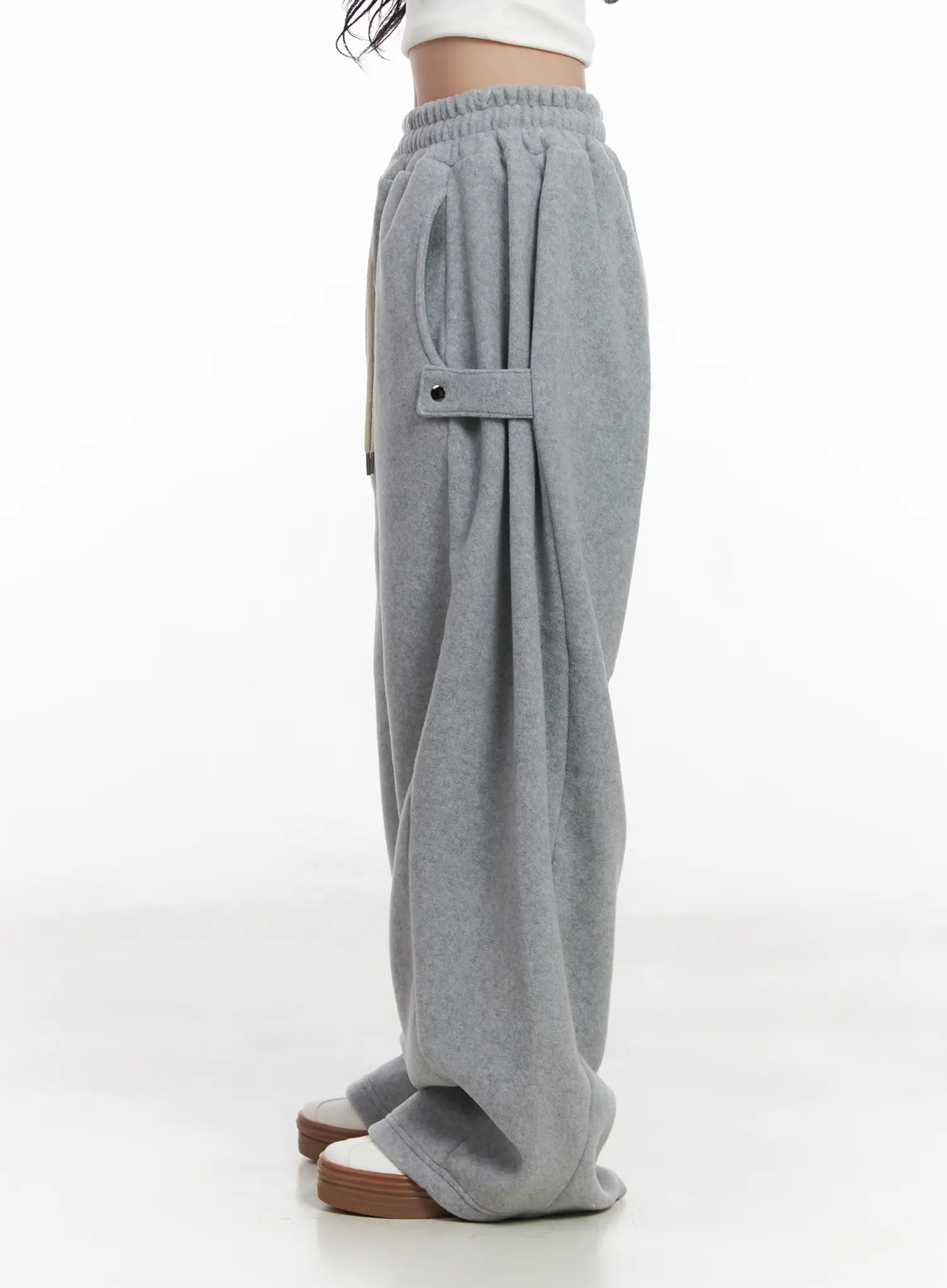 Loose-Fit Fleece Sweatpants CN526 - Image 3