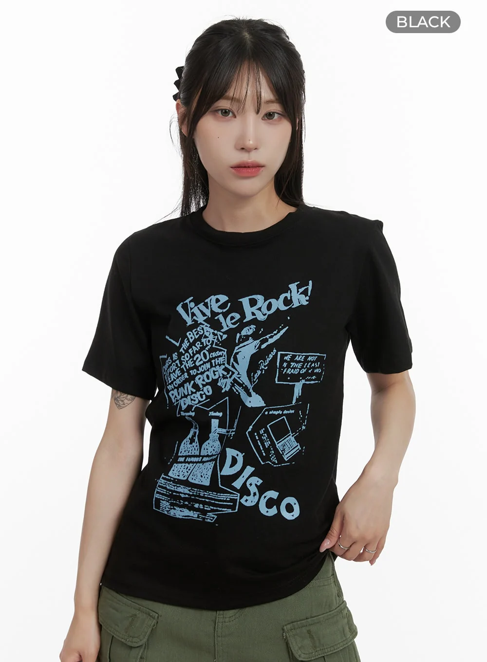 Loose Fit Graphic Lettering T-Shirt OA426 - Image 8