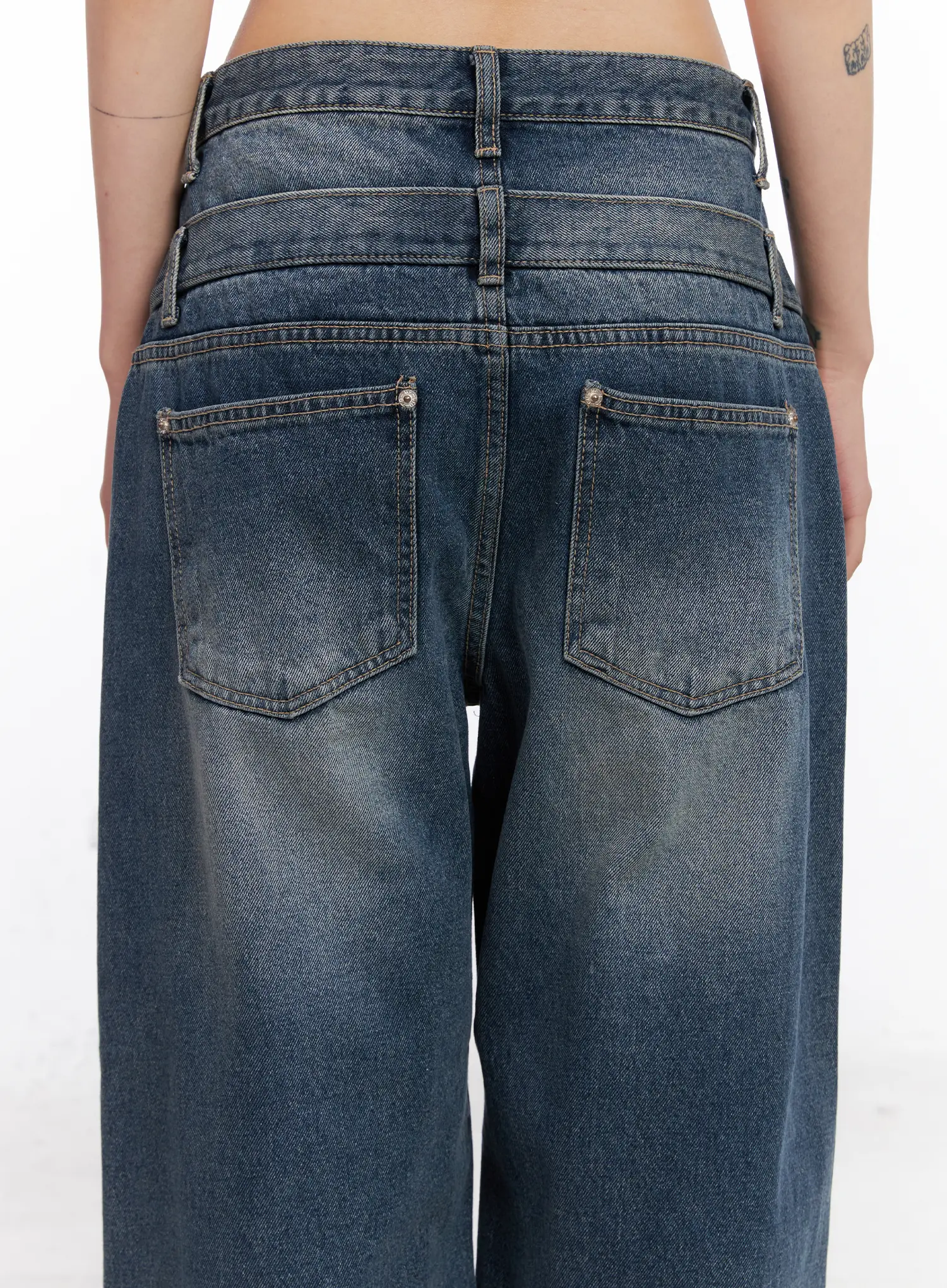 Louise Washed Baggy Jeans CO508 - Image 5
