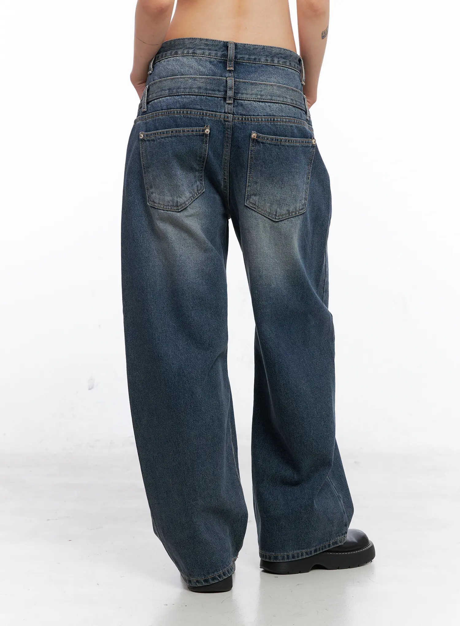Louise Washed Baggy Jeans CO508 - Image 6