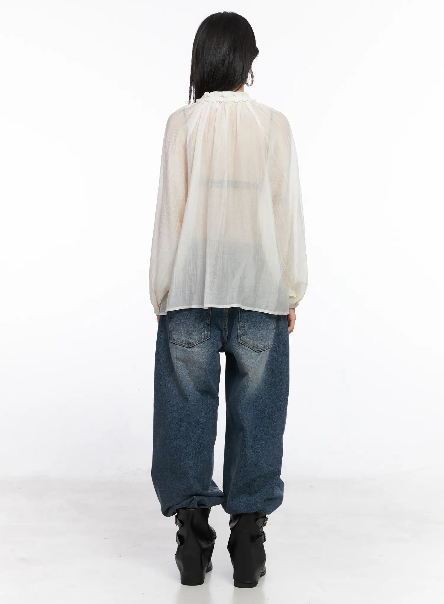 Louise Washed Baggy Jeans CO508 - Image 7