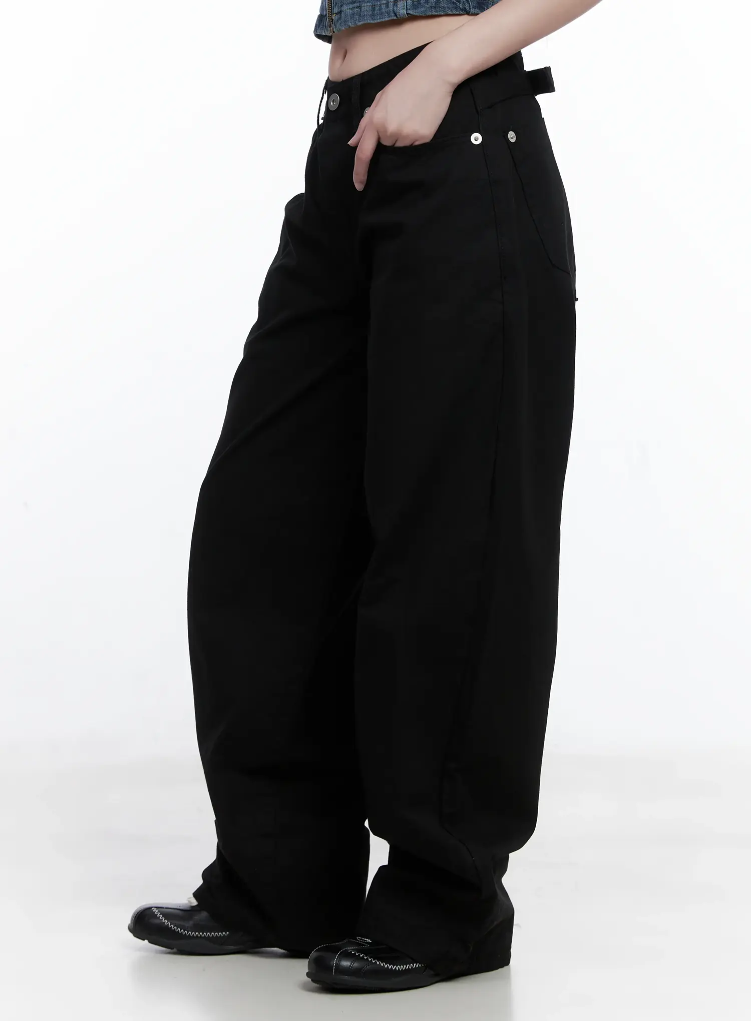 Low-Rise Back Detail Wide Pants CS525 - Image 5