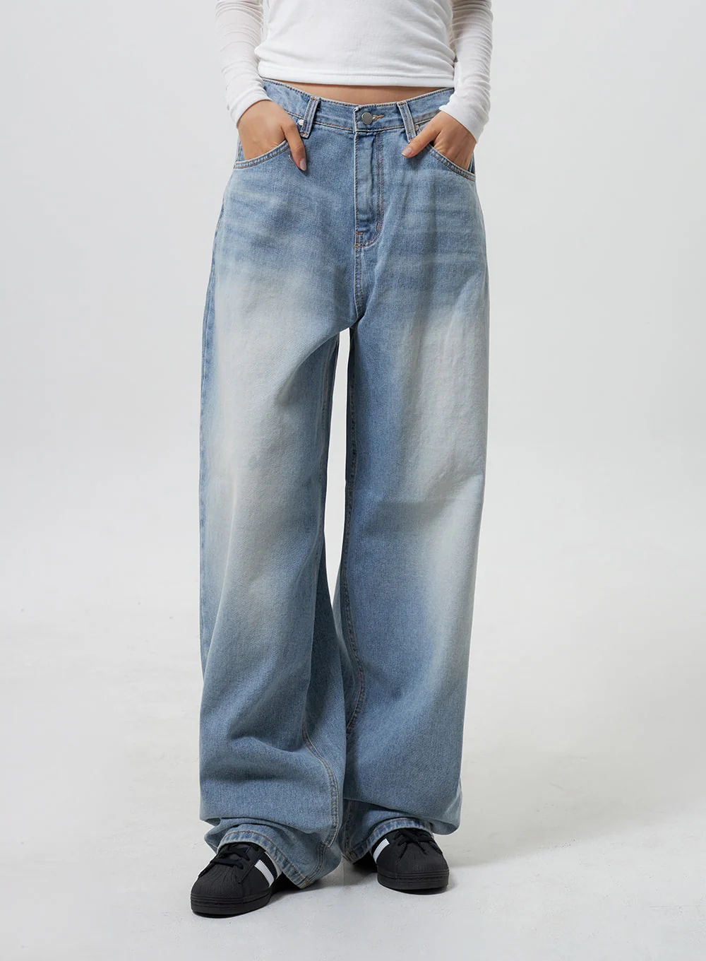Low Rise Baggy Jeans CY324 - Image 5