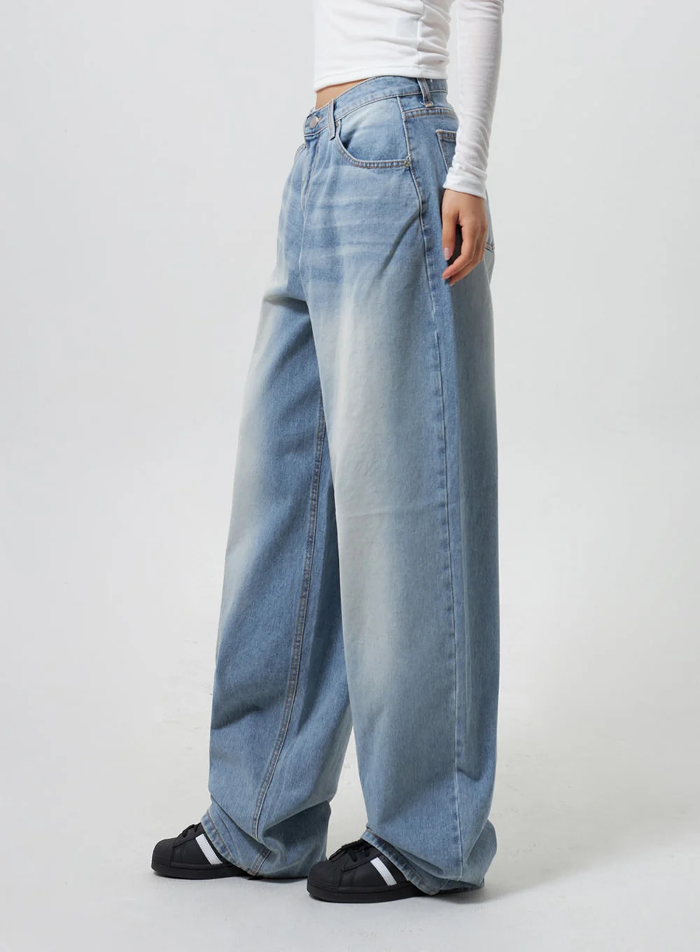 Low Rise Baggy Jeans CY324 - Image 6