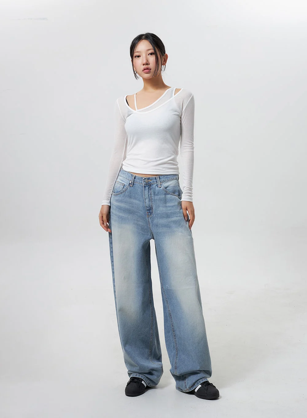 Low Rise Baggy Jeans CY324 - Image 8