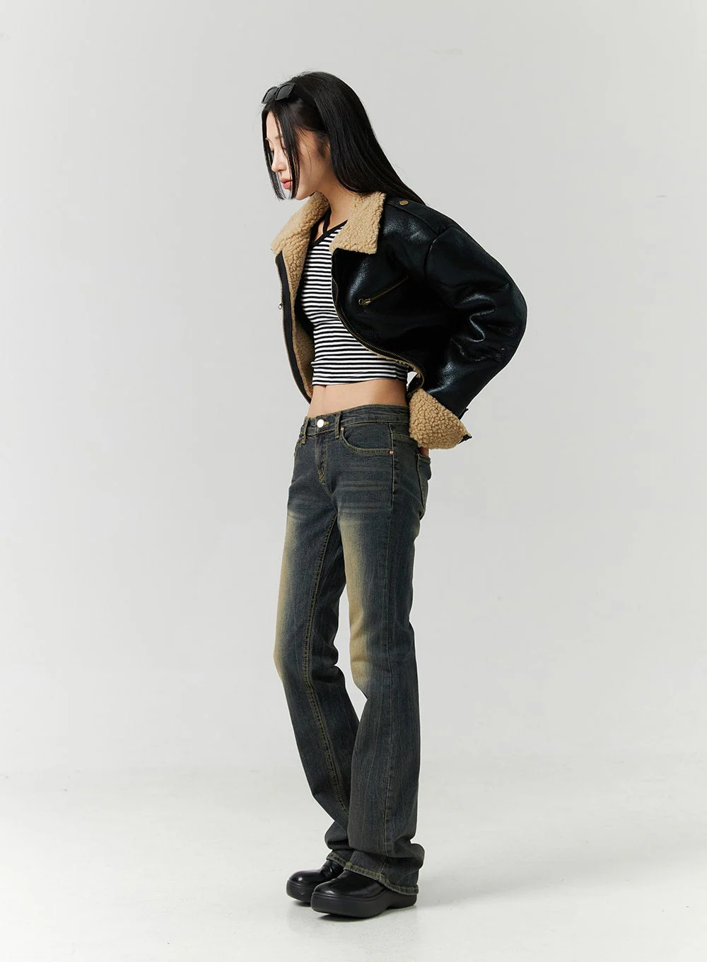 Low Rise Bootcut Jeans CF302 - Image 15