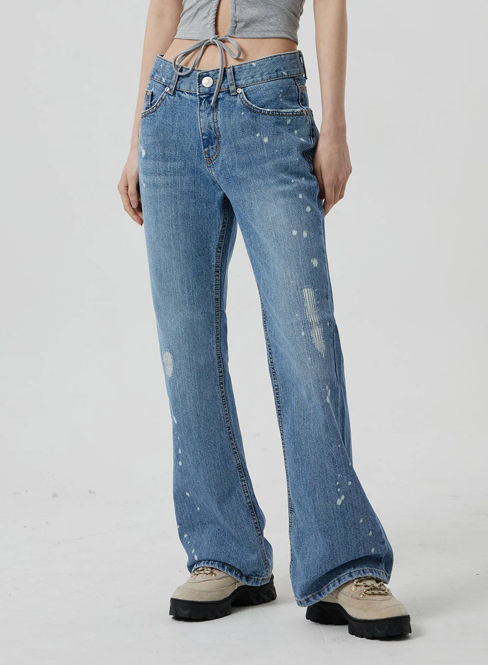 Low Rise Bootcut Jeans CF309 - Image 2