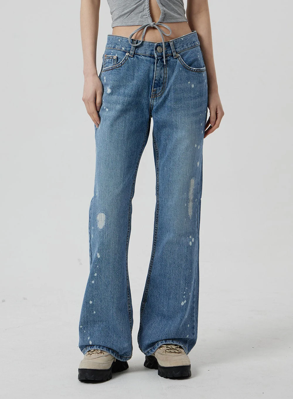 Low Rise Bootcut Jeans CF309 - Image 5