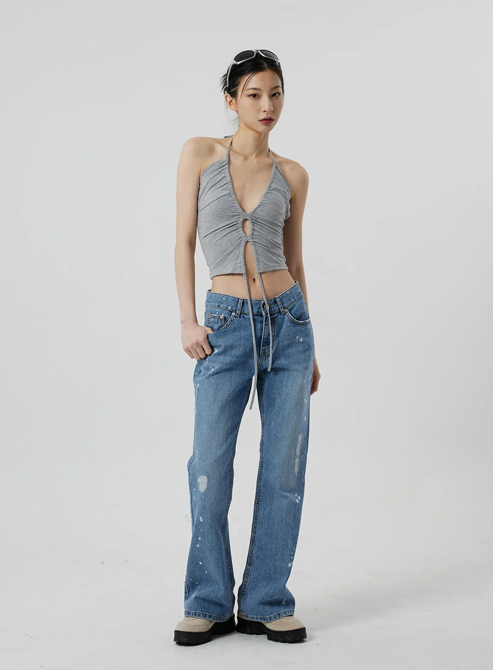 Low Rise Bootcut Jeans CF309 - Image 7