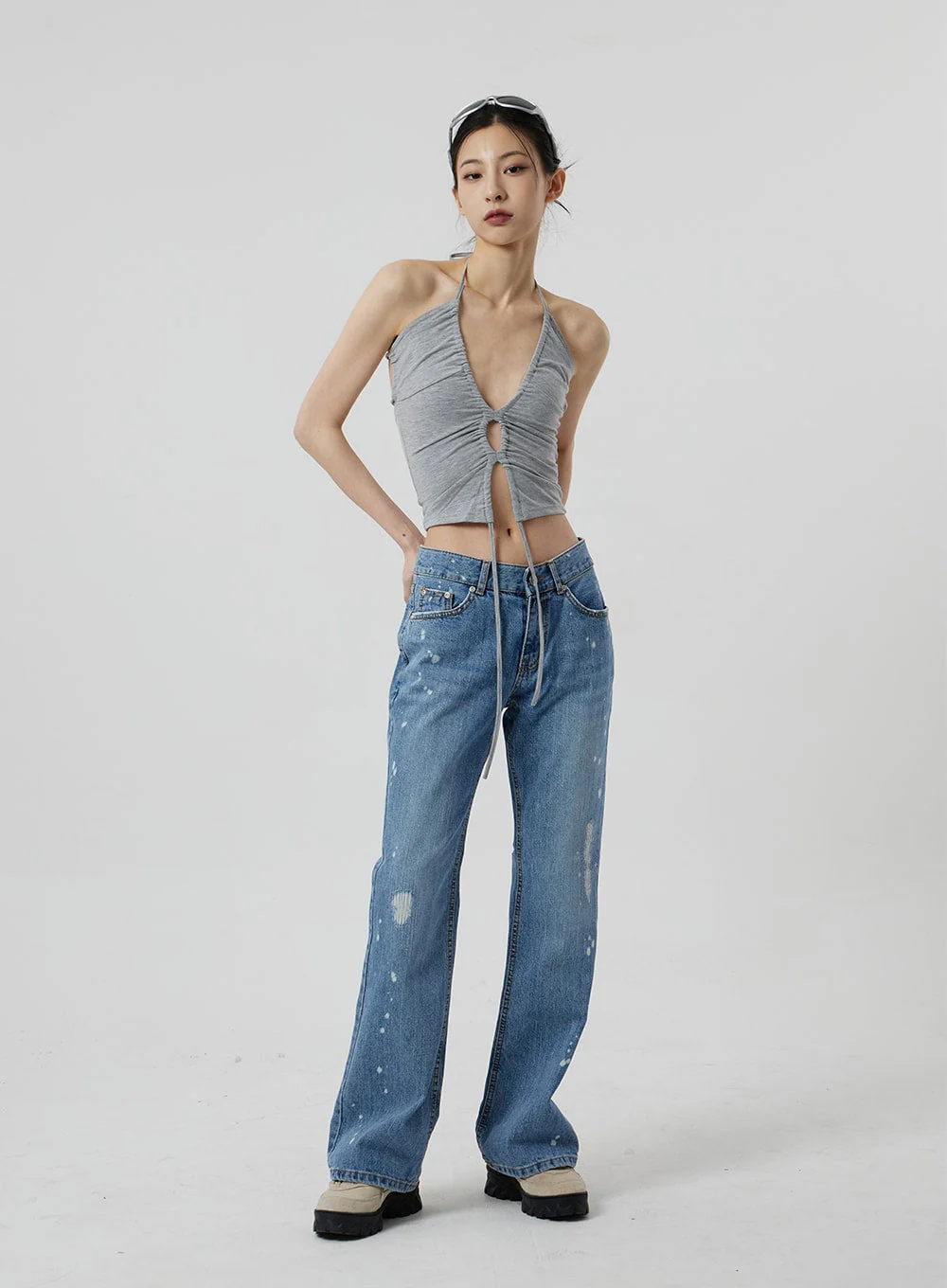 Low Rise Bootcut Jeans CF309 - Image 8