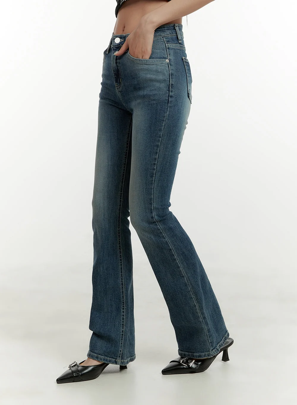 Low Rise Bootcut Jeans CY409 - Image 4