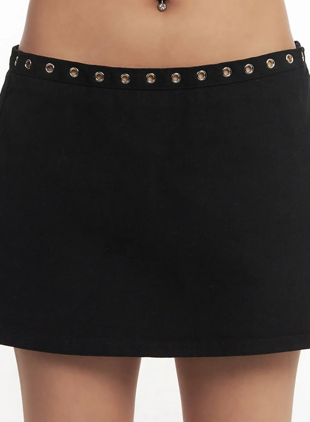 Low-Rise Eyelet Mini Skirt IA517 - Image 4