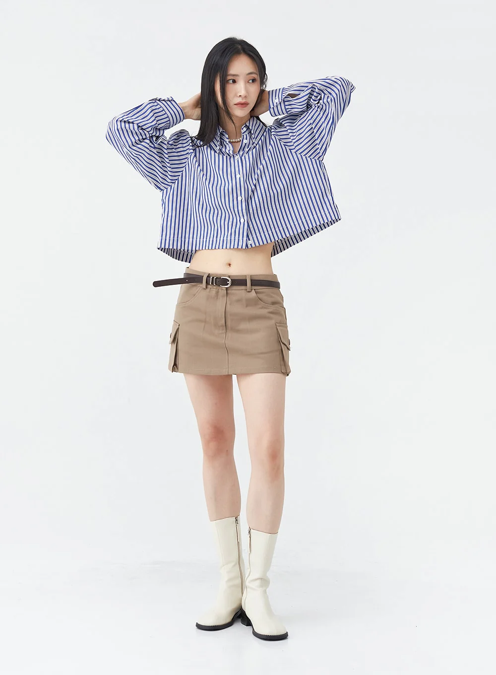 Low-Rise Pocket Cargo Mini Skirt OG18 - Image 10