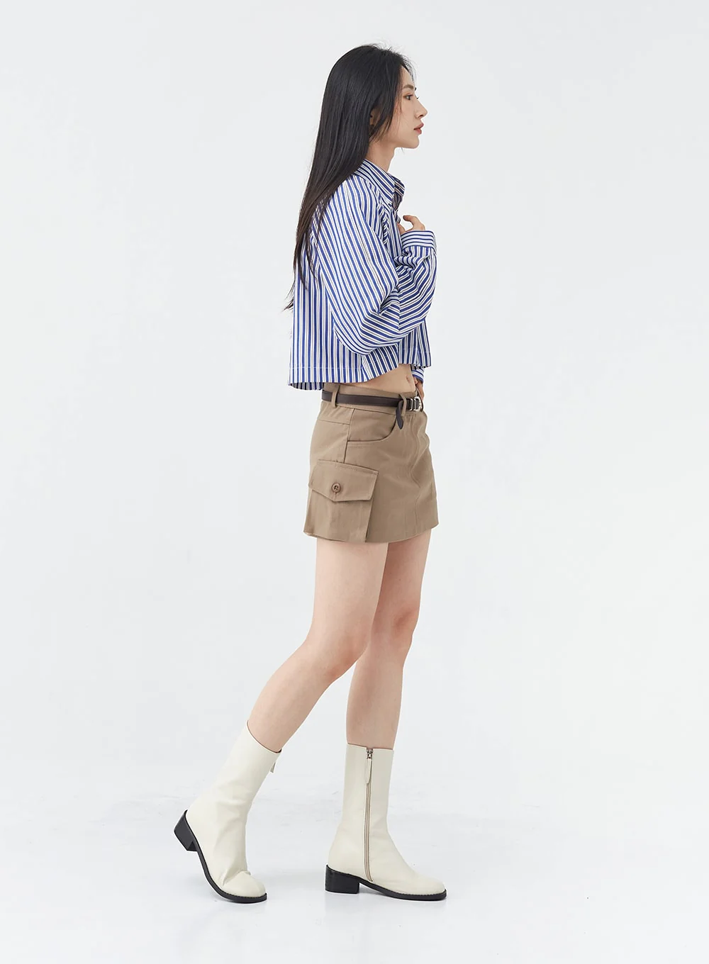 Low-Rise Pocket Cargo Mini Skirt OG18 - Image 11
