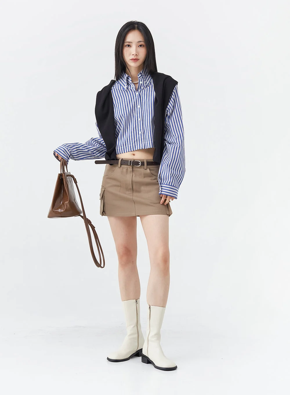 Low-Rise Pocket Cargo Mini Skirt OG18 - Image 2