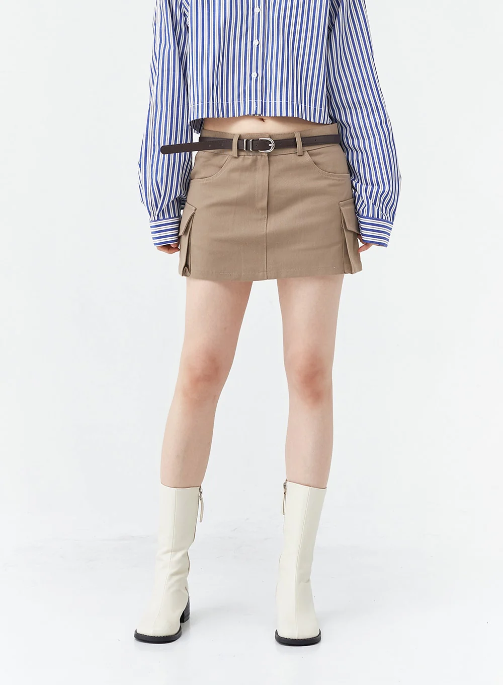 Low-Rise Pocket Cargo Mini Skirt OG18 - Image 6