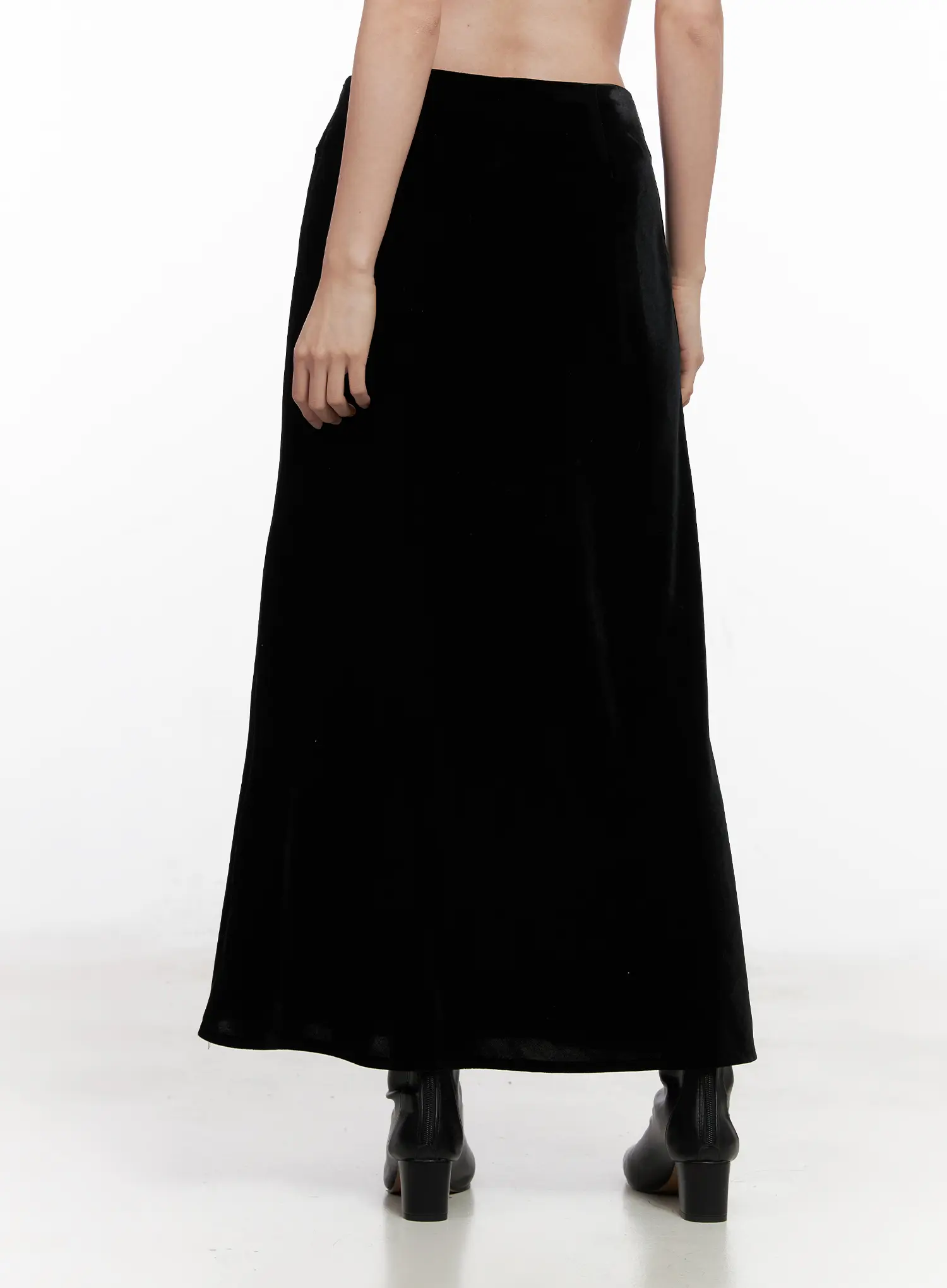 Low Rise Velvet Maxi Skirt CN504 - Image 7