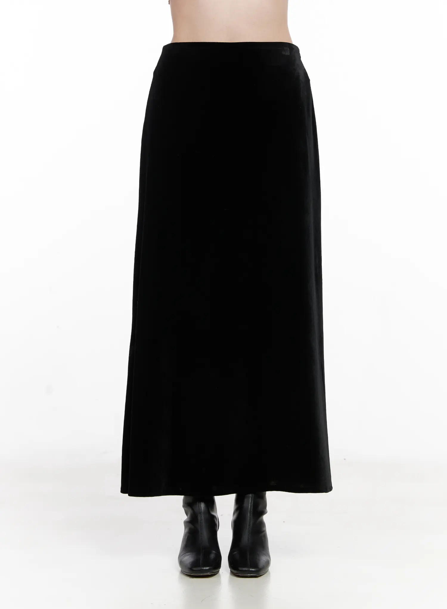 Low Rise Velvet Maxi Skirt CN504 - Image 9