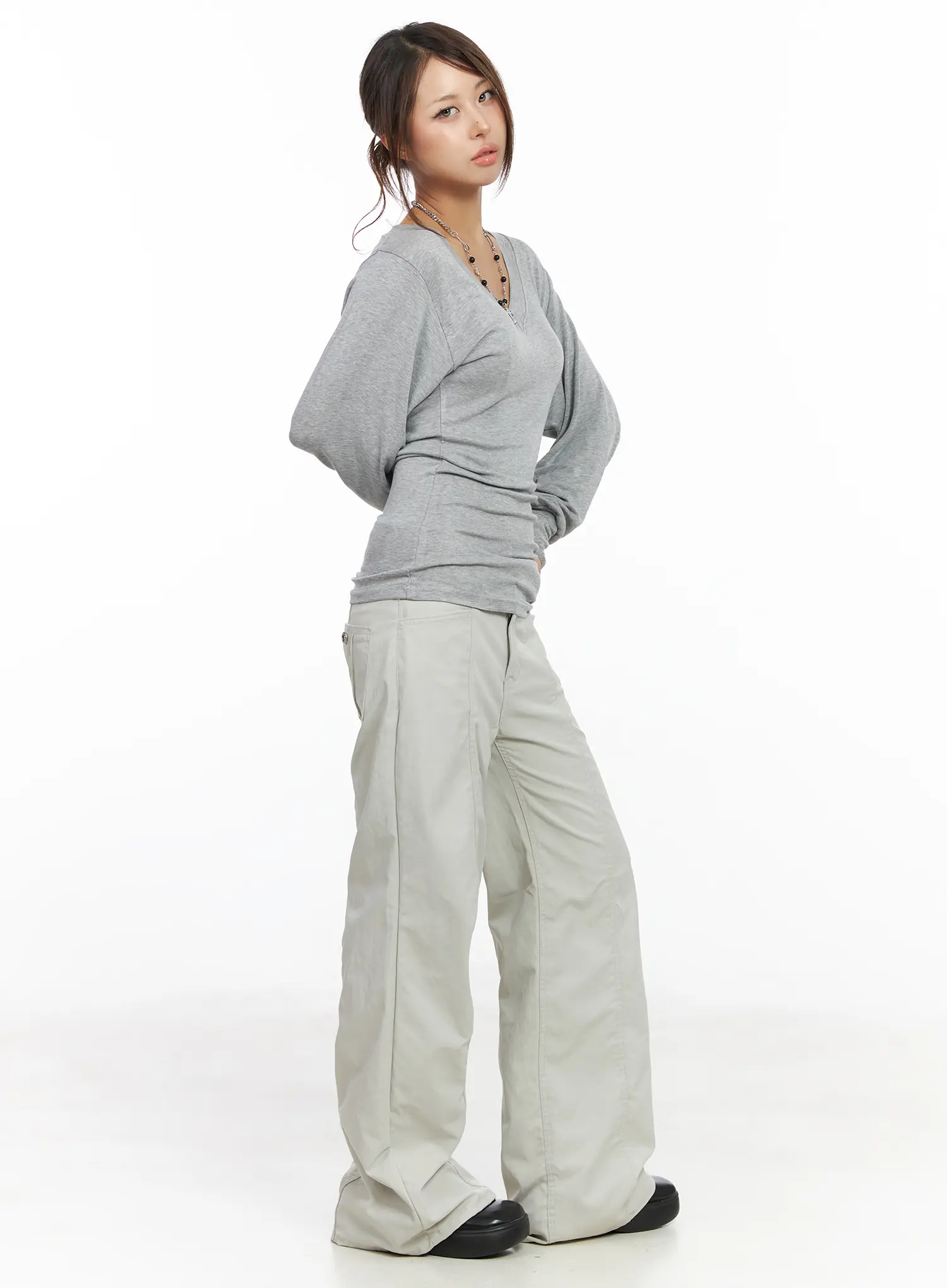 Low Rise Wide-Leg Pants CF512 - Image 6