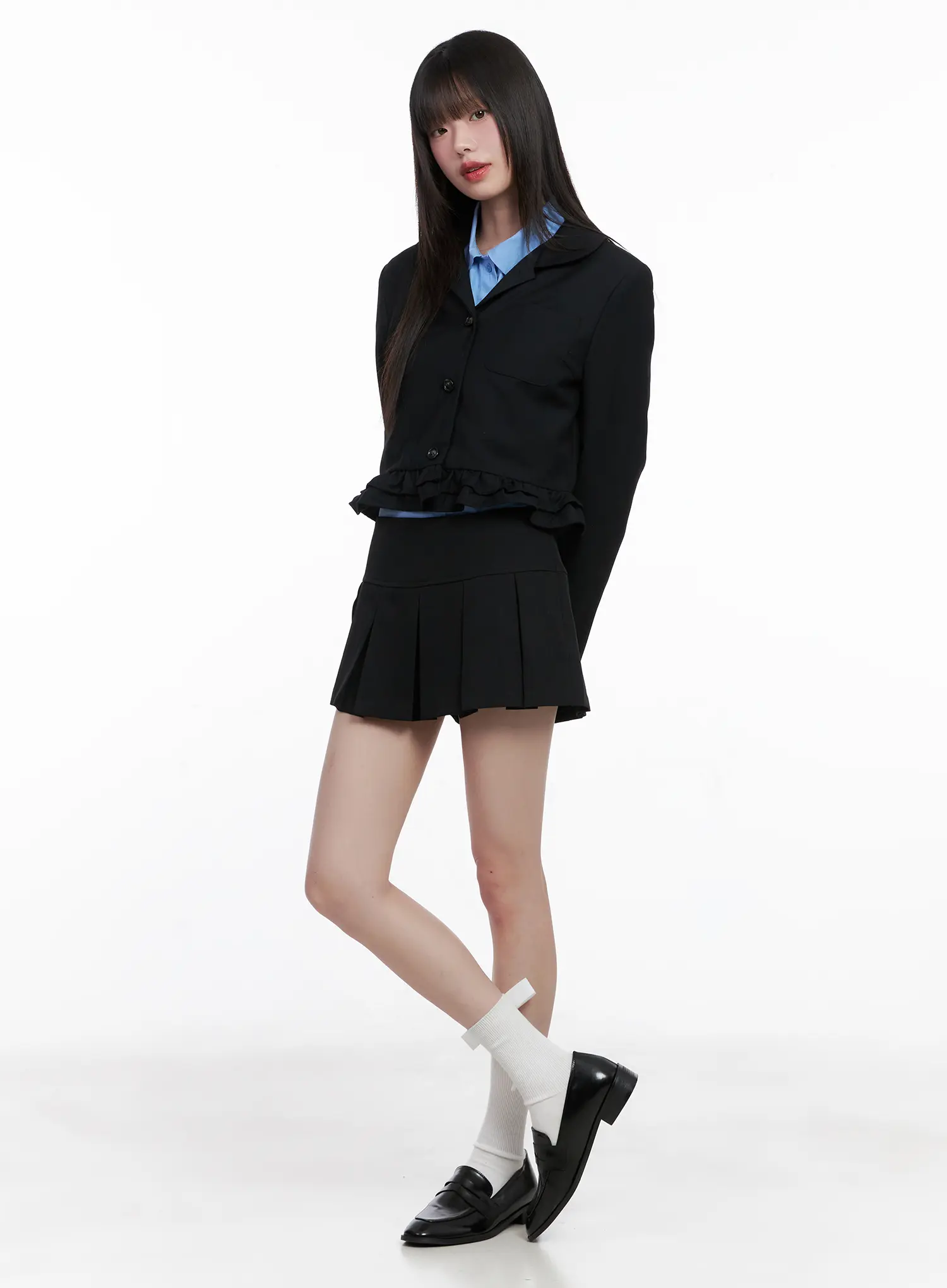 Low-Waisted Pleated Skirt CG518 - Image 5