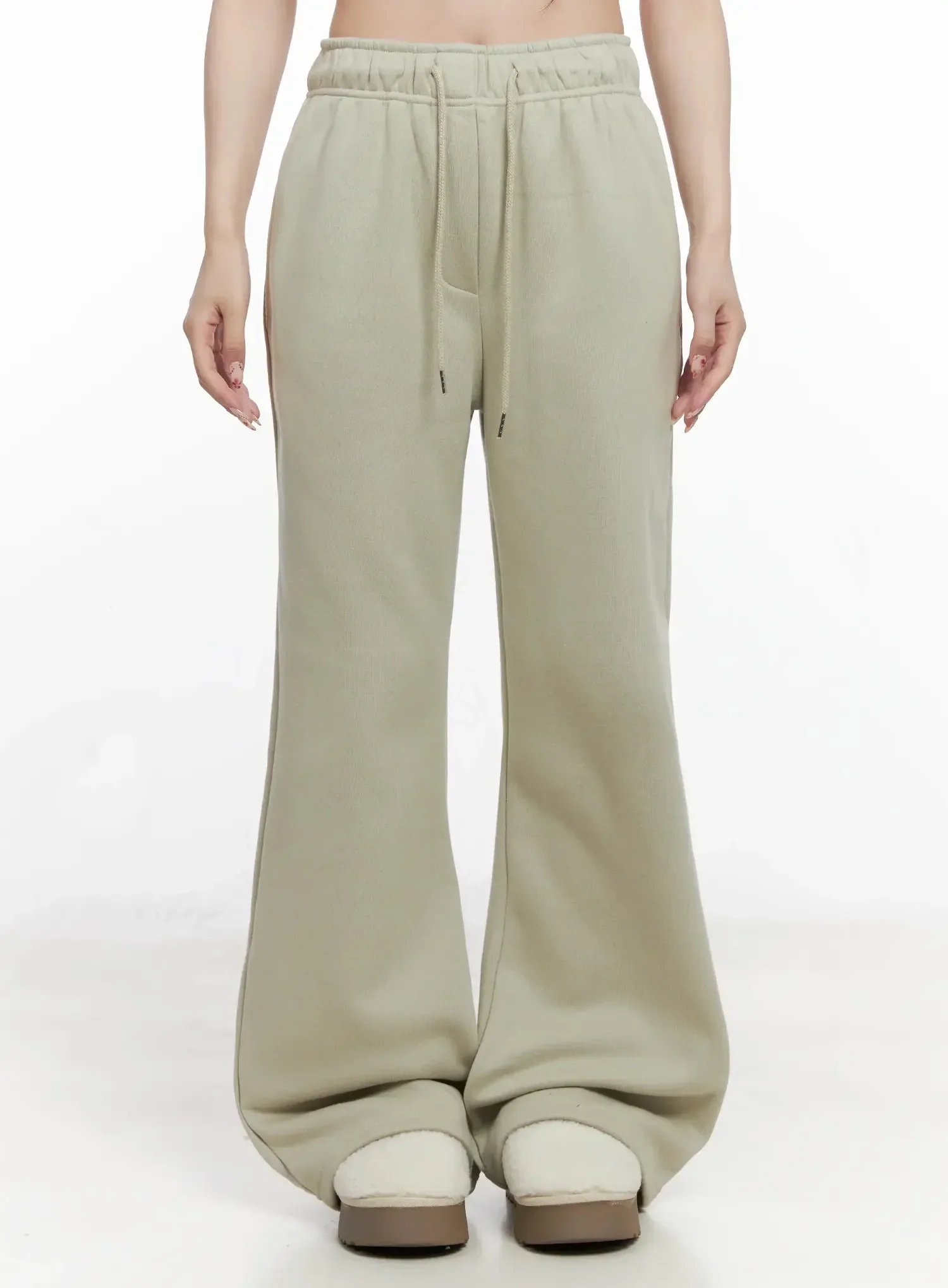 Lucky Fleece Wide-Leg Sweatpants IN514