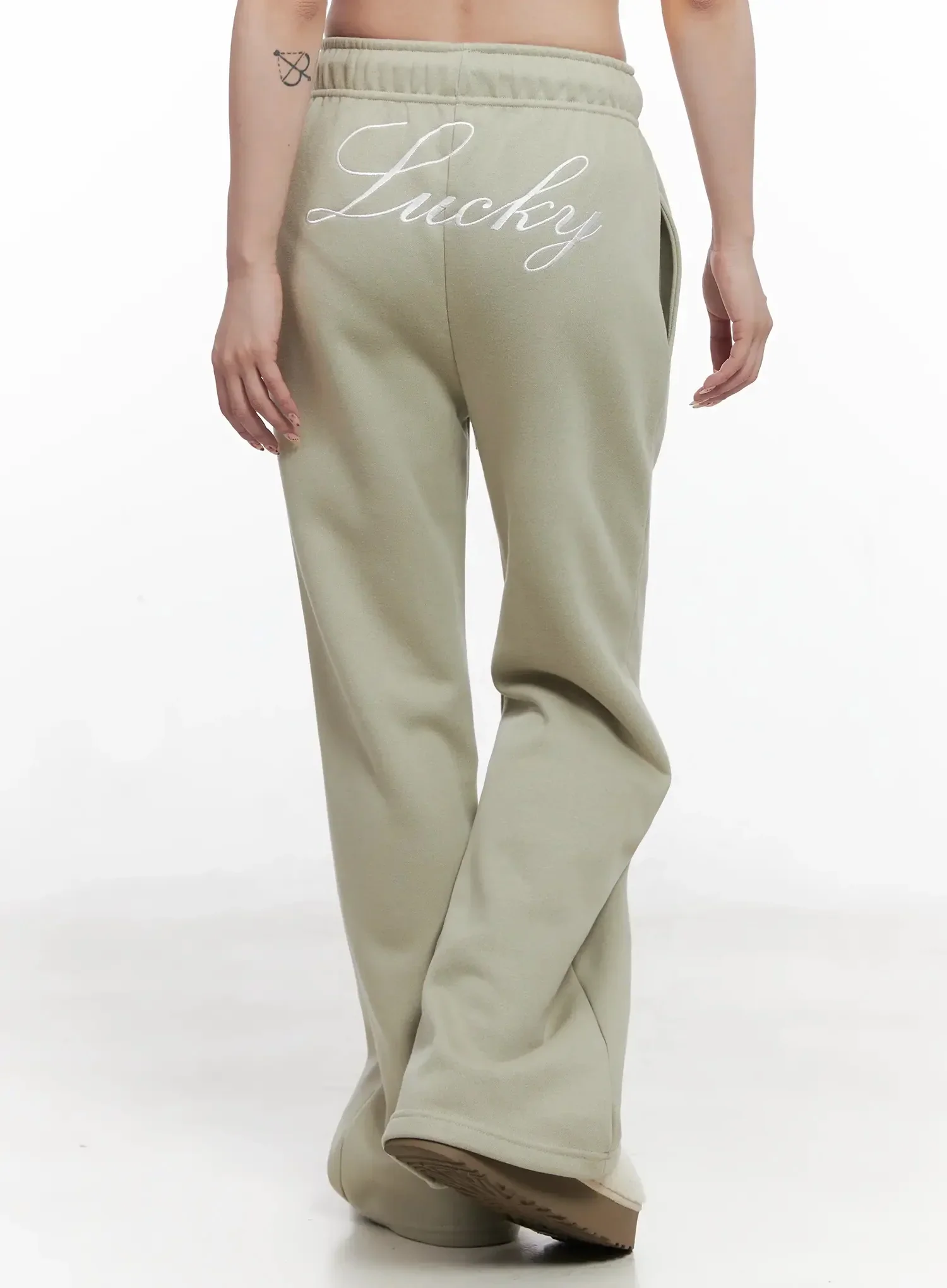 Lucky Fleece Wide-Leg Sweatpants IN514 - Image 10