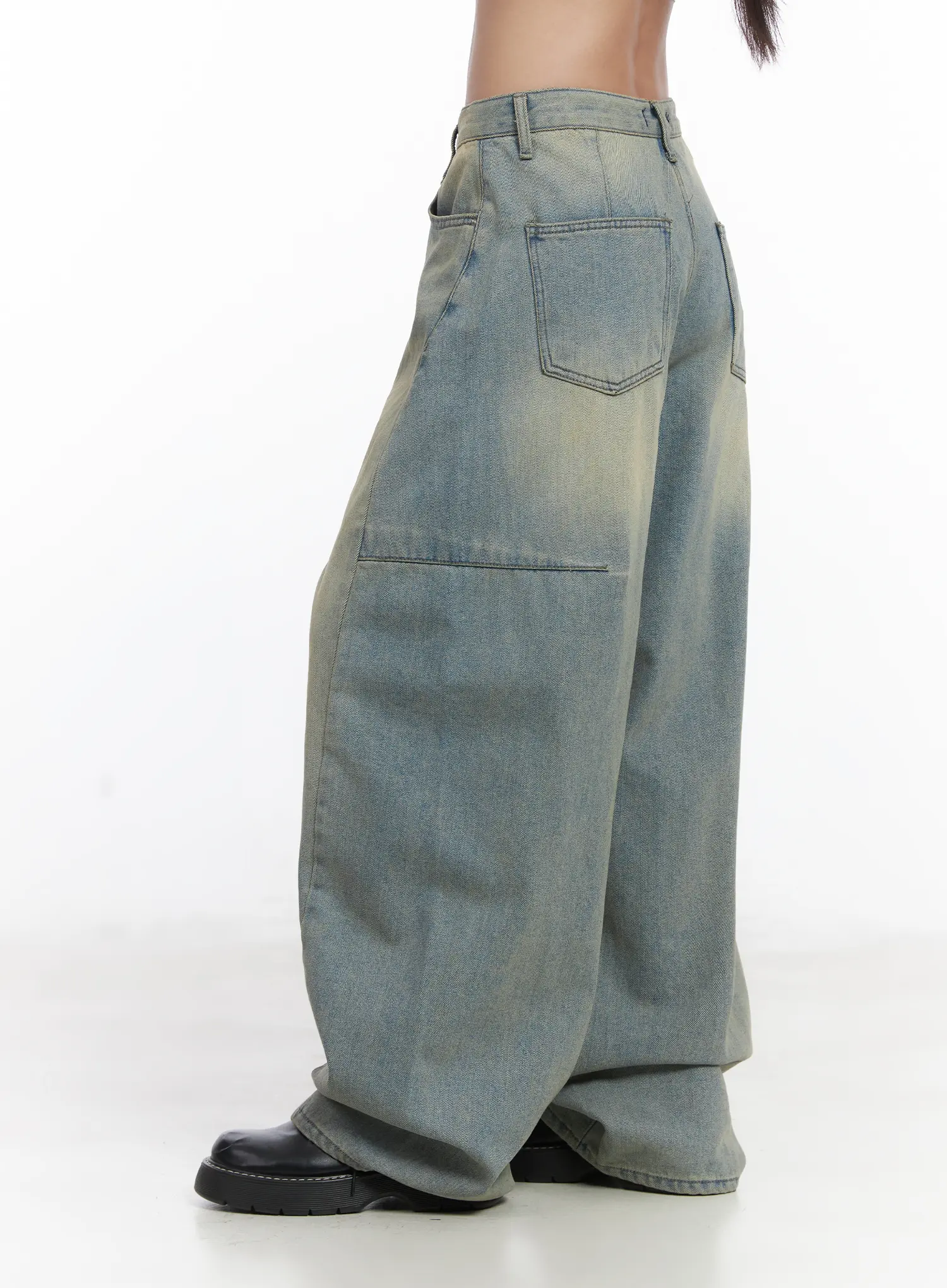 Lyla Washed Wide Leg Jeans CD530 - Image 6