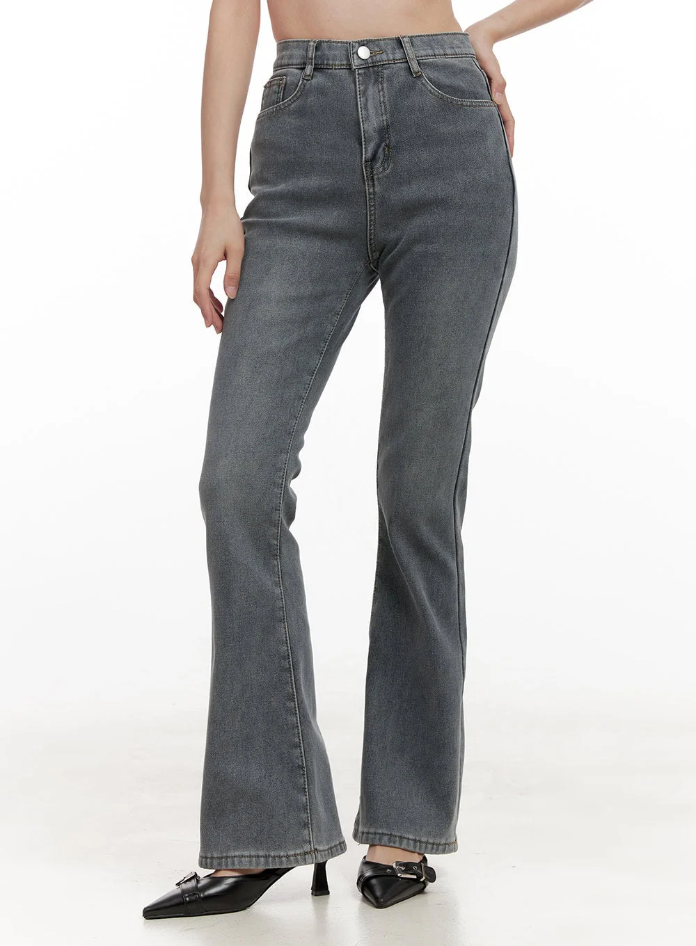 Madison Washed Flared Jeans ON422 - Image 8