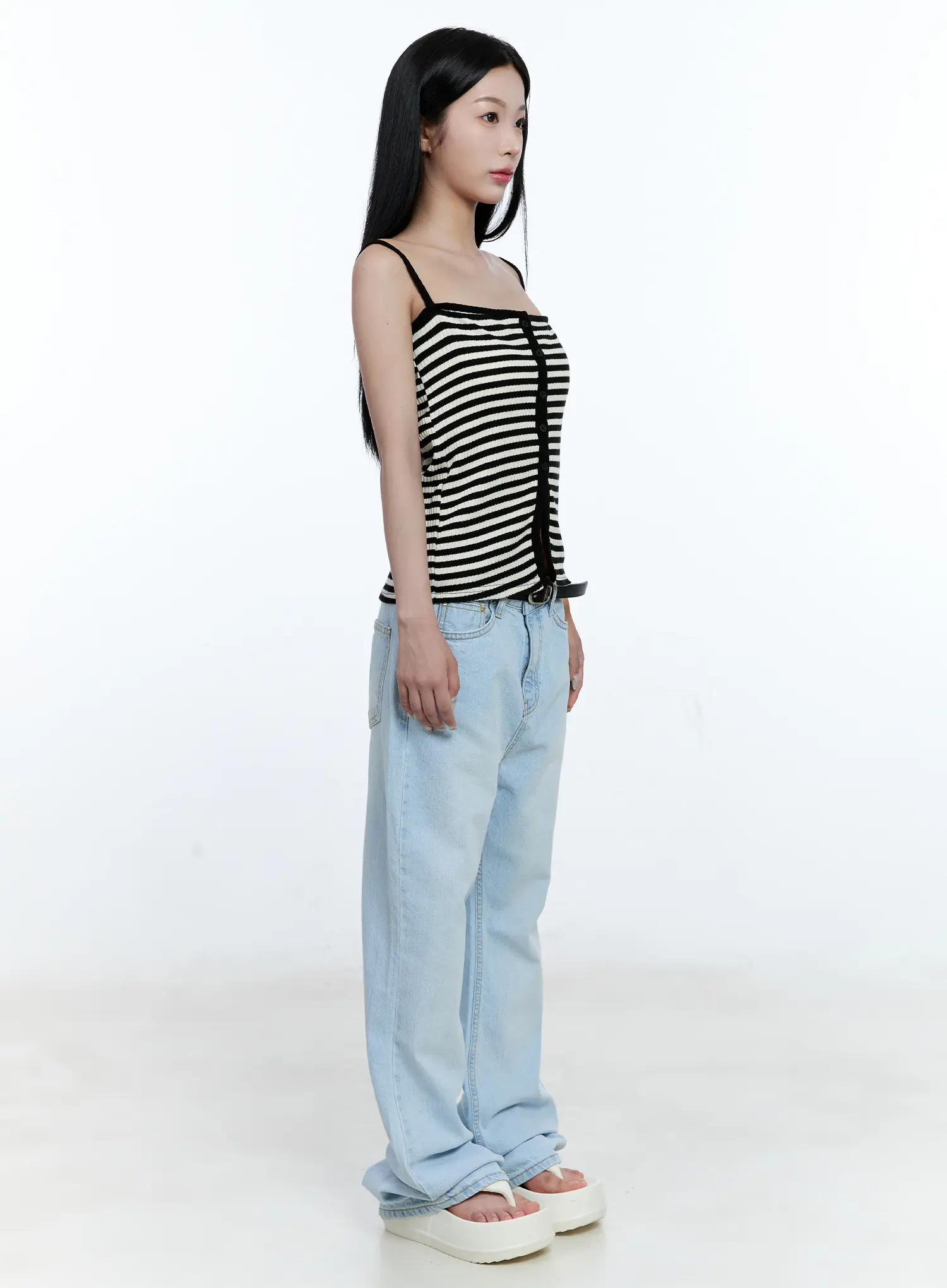 Mae Washed Flare Denim Jeans CG512 - Image 10