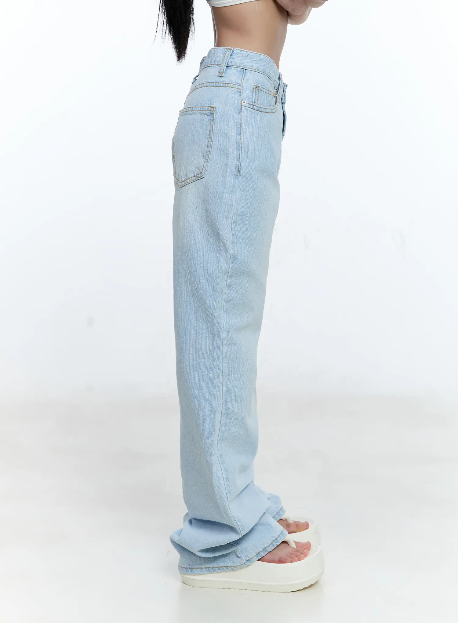 Mae Washed Flare Denim Jeans CG512 - Image 5