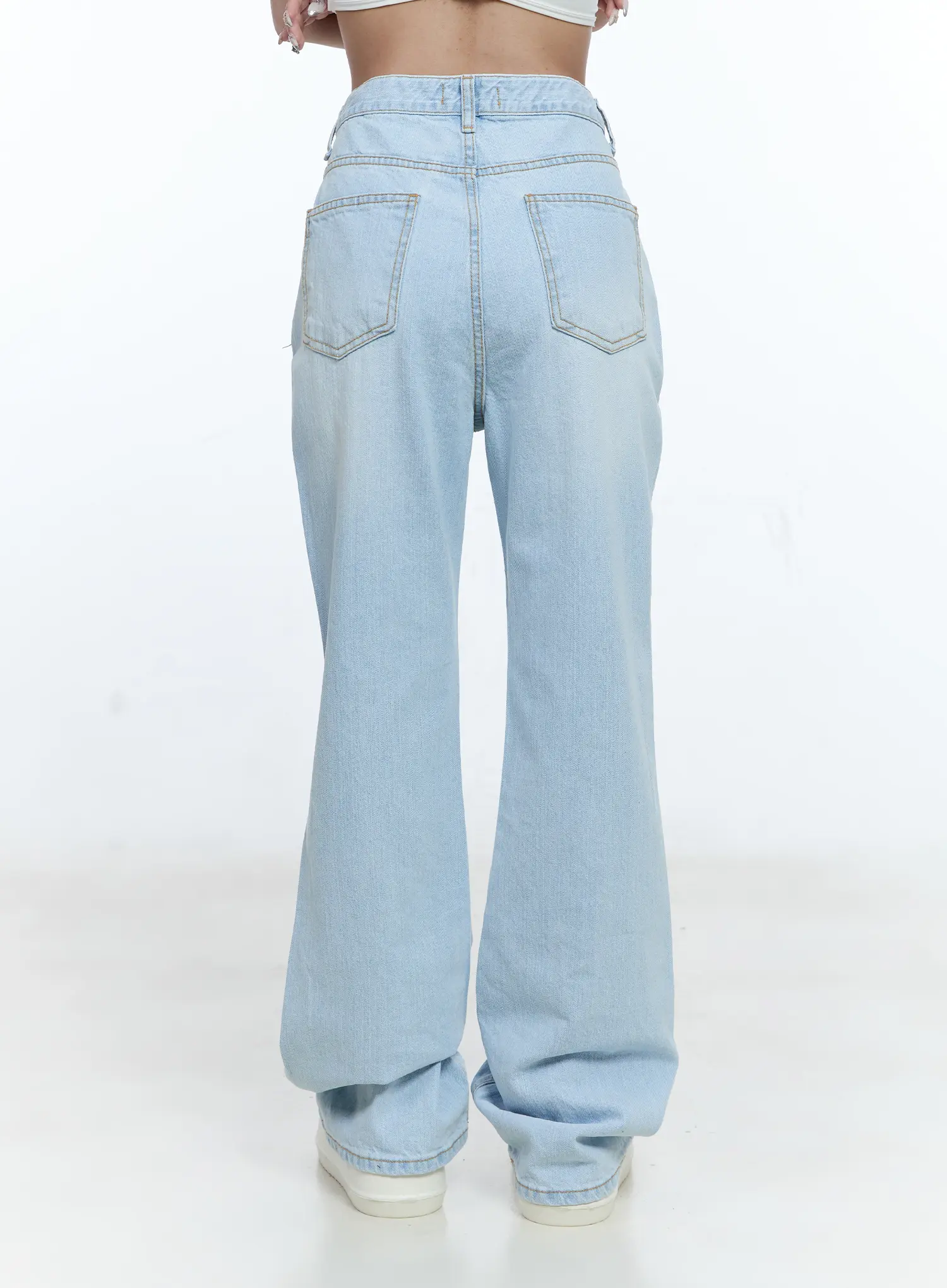 Mae Washed Flare Denim Jeans CG512 - Image 7