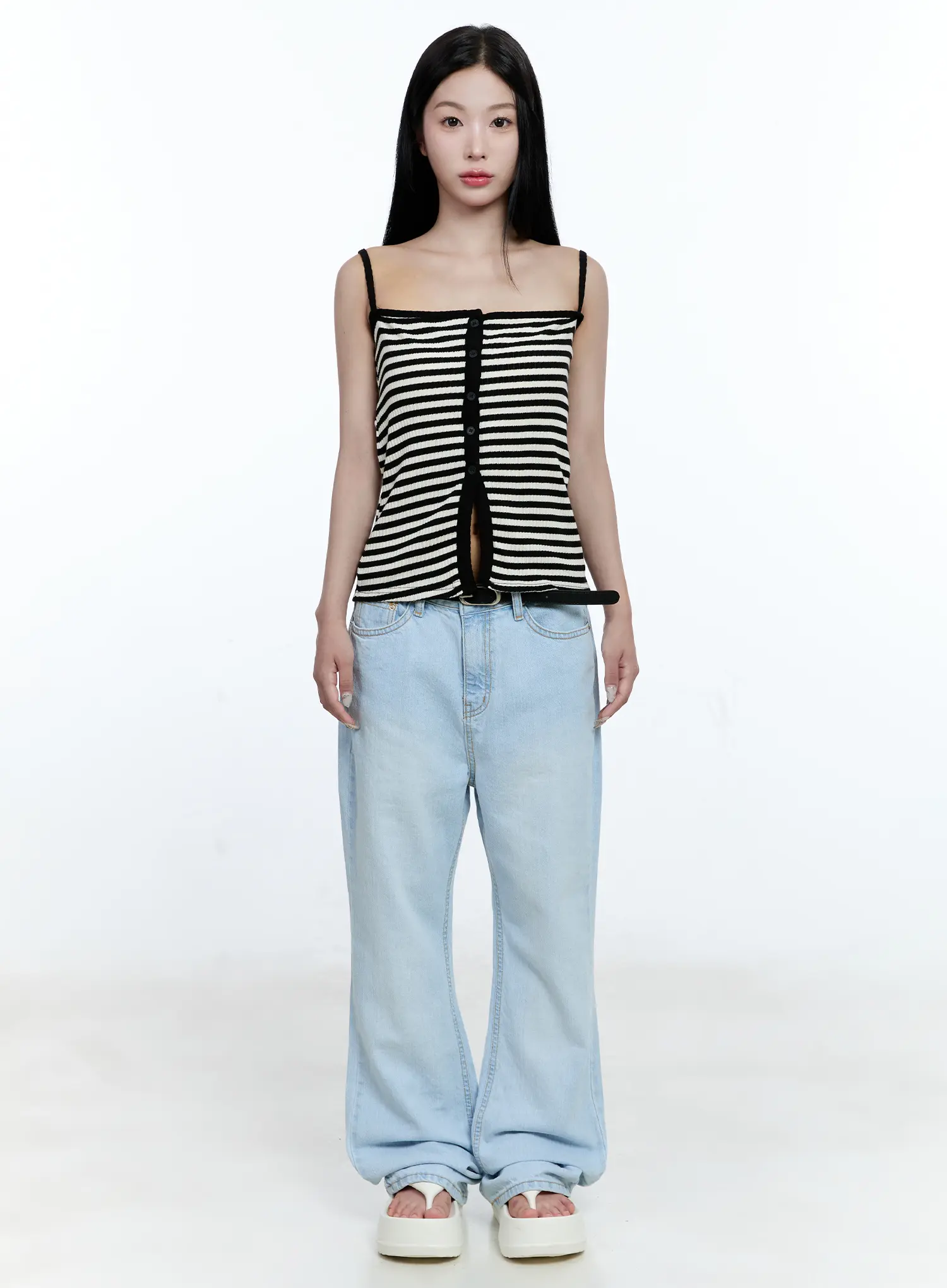 Mae Washed Flare Denim Jeans CG512 - Image 9