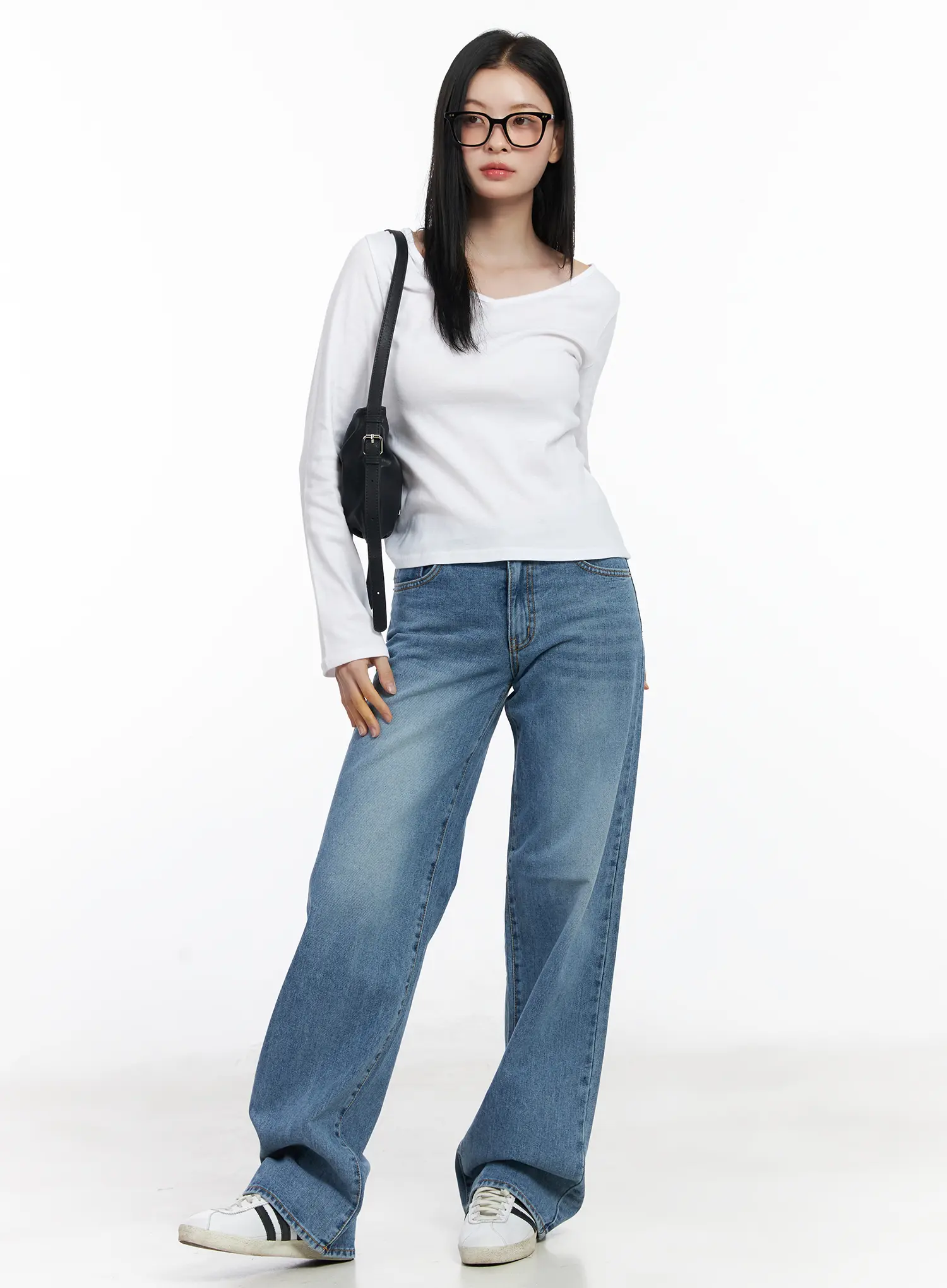 Maisy Casual Wide Leg Jeans CJ519 - Image 2