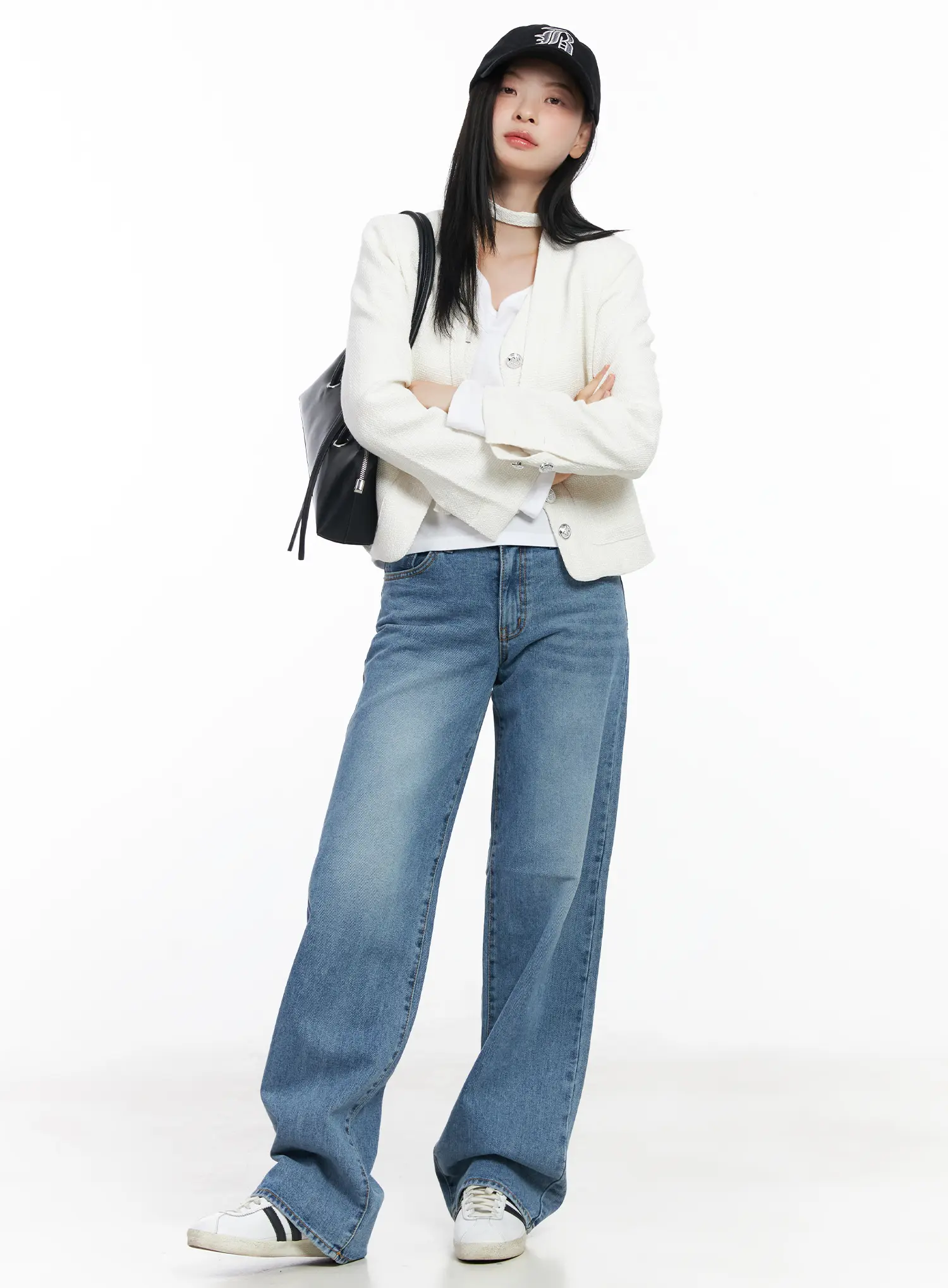 Maisy Casual Wide Leg Jeans CJ519 - Image 8
