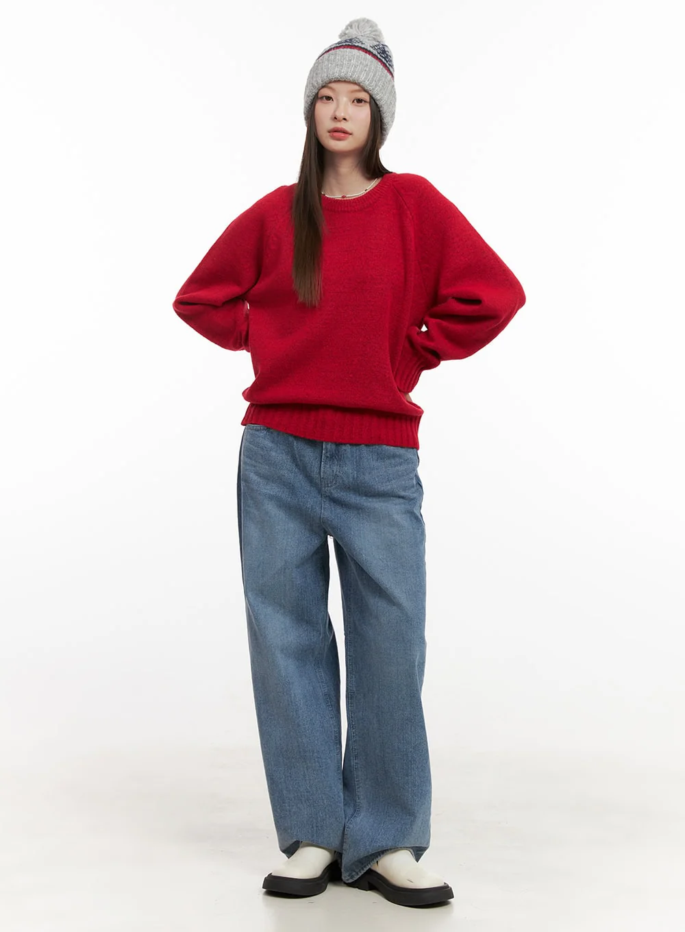 Mandy Washed Wide Leg Jeans OD418 - Image 3