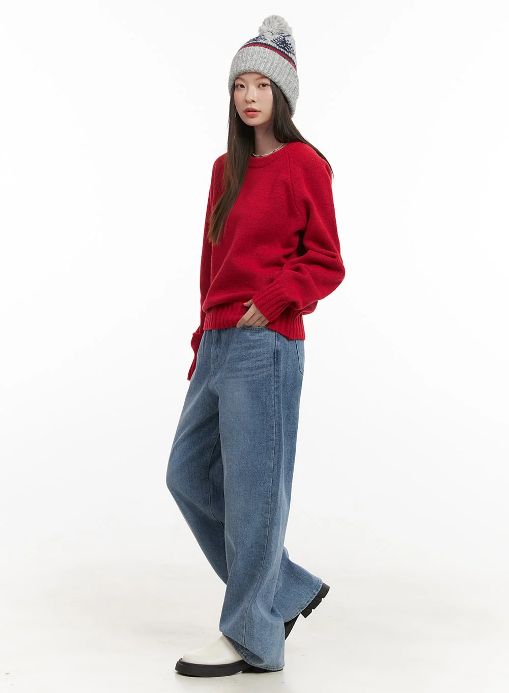 Mandy Washed Wide Leg Jeans OD418 - Image 4