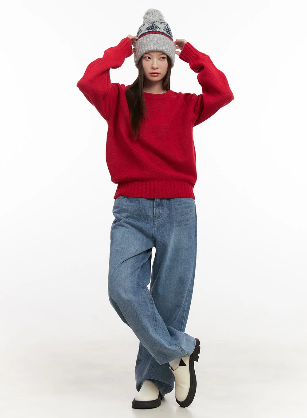 Mandy Washed Wide Leg Jeans OD418 - Image 8