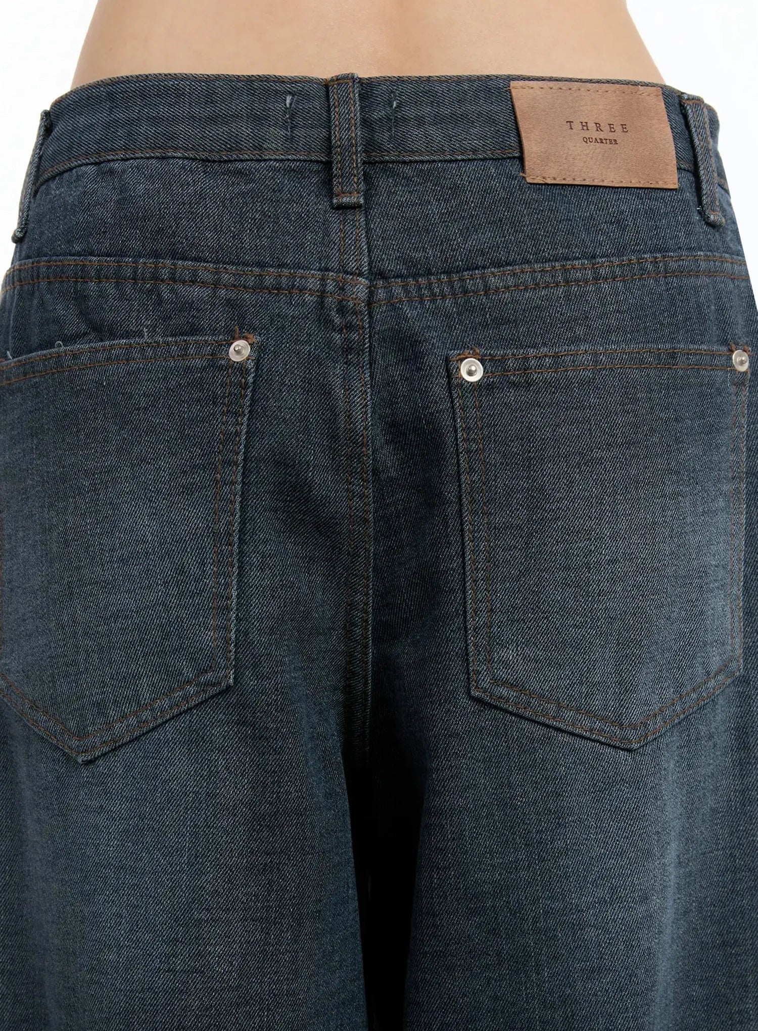 Mano Vintage Wash Wide Leg Jeans ID526 - Image 12