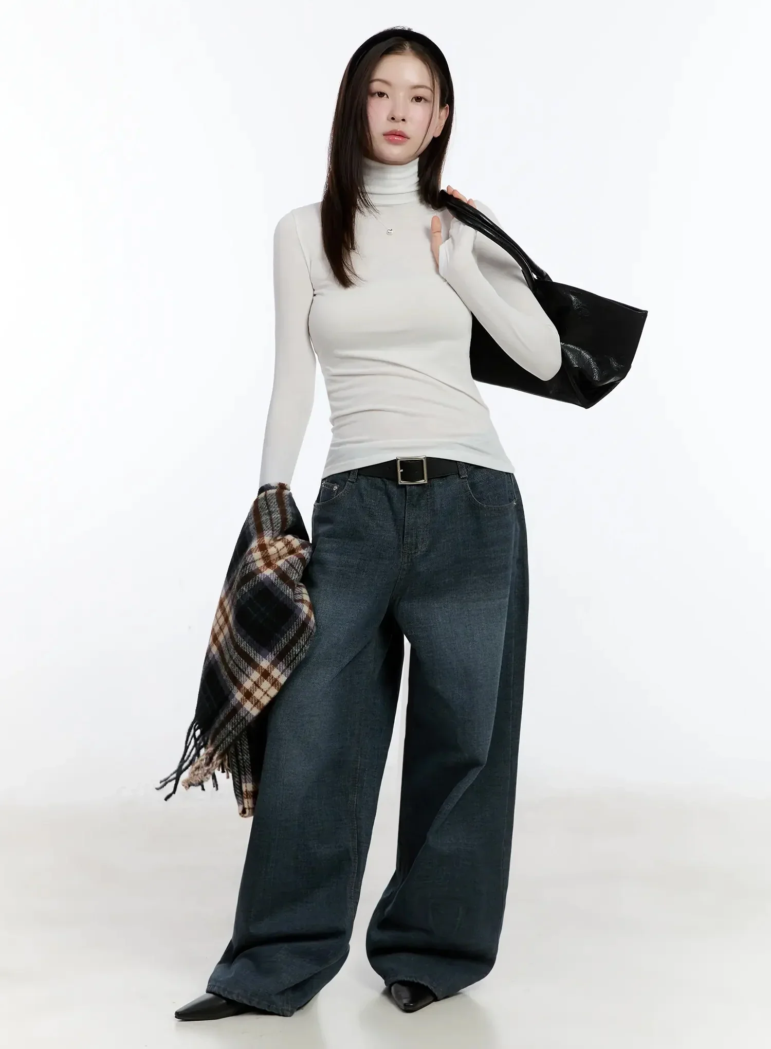 Mano Vintage Wash Wide Leg Jeans ID526 - Image 2