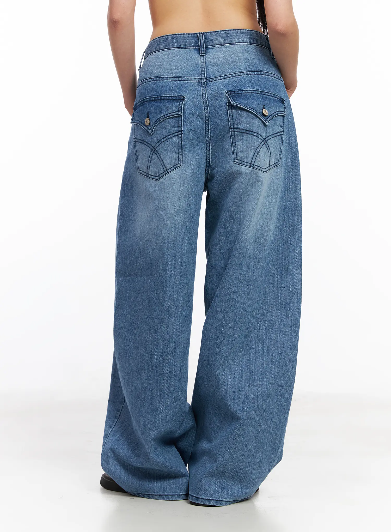 Marg Wide-Leg Washed Jeans CF506 - Image 6